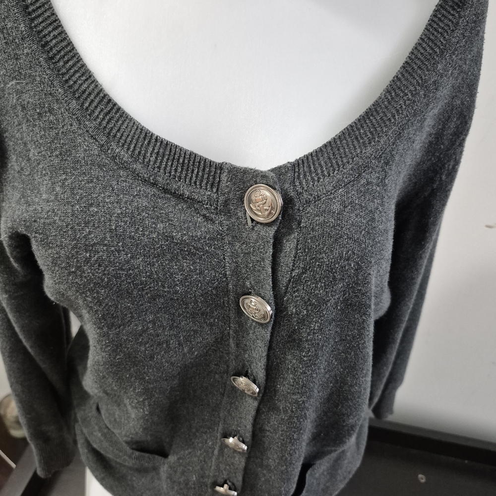 Source Unknown Charcoal Button Cardigan